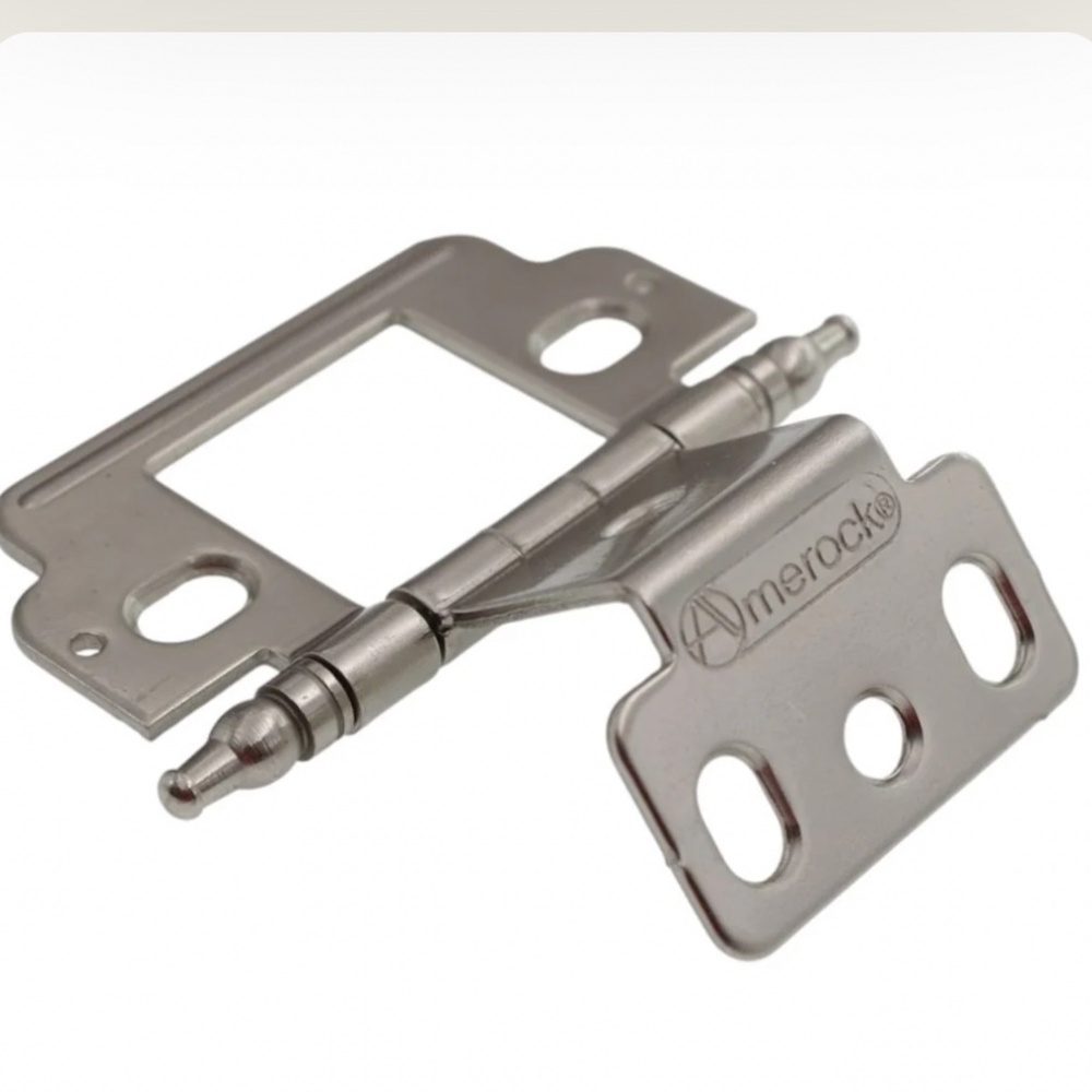 Amerock sterling nickel cabinet hinges set of two